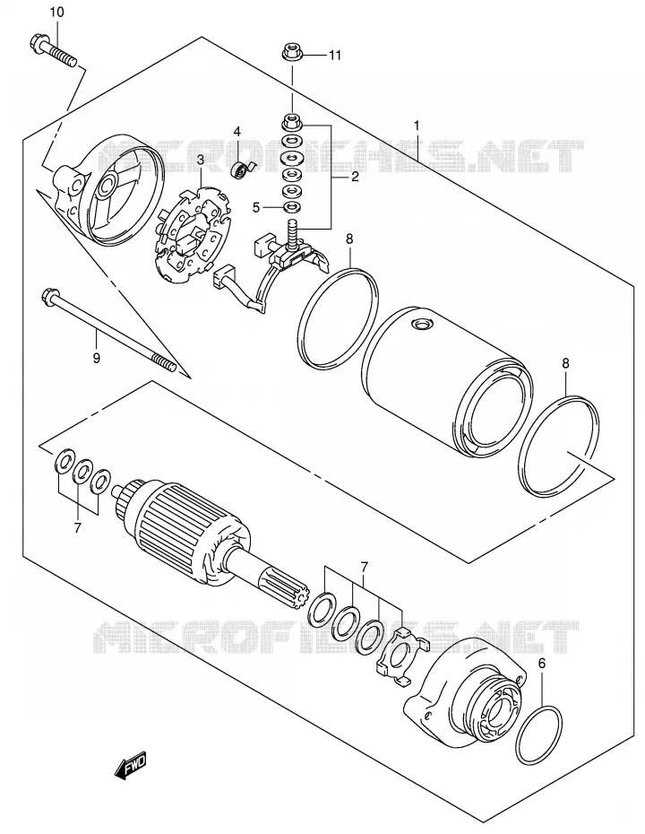 DEMARREUR Suzuki QUAD 500 VINSON 2007  LT-F500FK7(P28/P33)