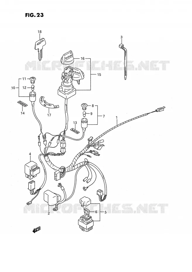 FAISCEAU ELECTRIQUE Suzuki QUAD 160 OZARK 1995  LT-F160S(P2)