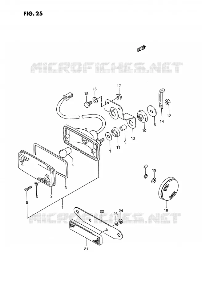 FEU ARRIERE Suzuki QUAD 250 OZARK 1996  LT-F250T(E28)