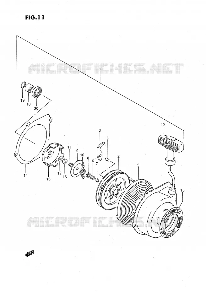 LANCEUR (OPTIONNEL) Suzuki QUAD 160 OZARK 1993  LT-F160P(P28)