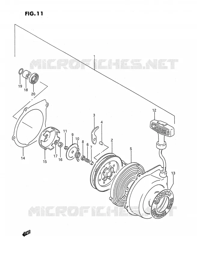 LANCEUR (OPTIONNEL) Suzuki QUAD 160 OZARK 1994  LT-F160R(P2)