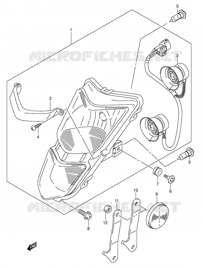 PHARE Suzuki QUAD 400 QUADSPORT 2006  LT-Z400K6(E3/E28)