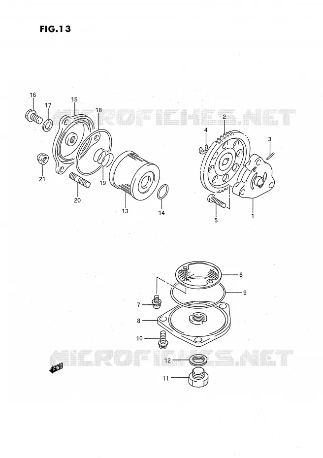 POMPE A HUILE - POMPE A ESSENCE Suzuki QUAD 160 OZARK 1996  LT-F160T(P28)