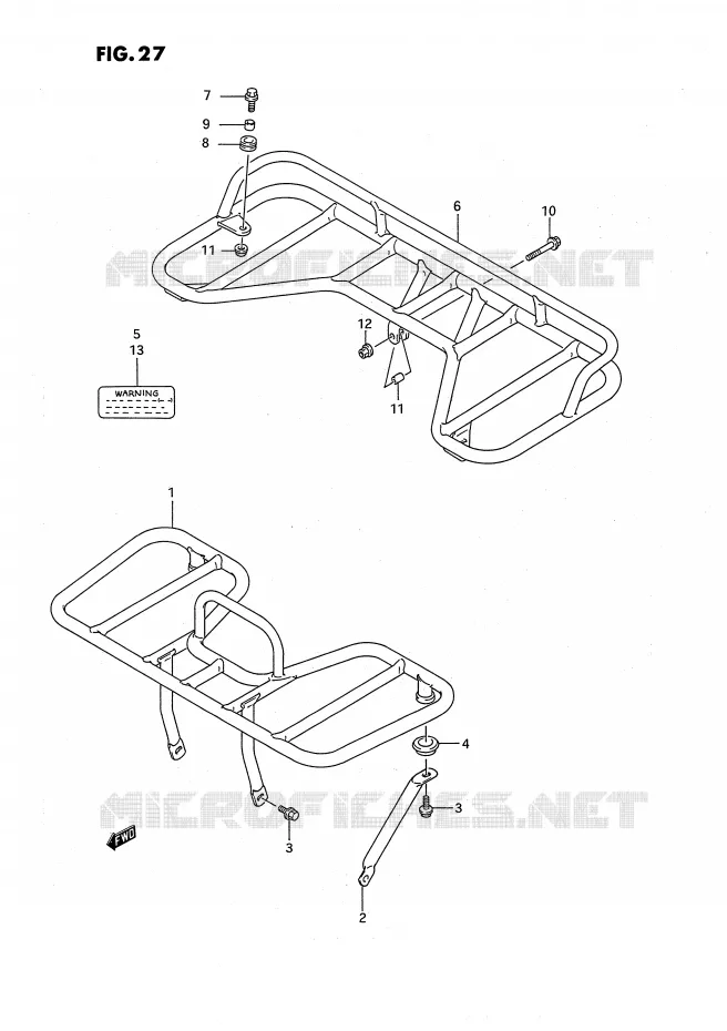 PORTE PAQUET Suzuki QUAD 160 OZARK 1992  LT-F160N(P2)