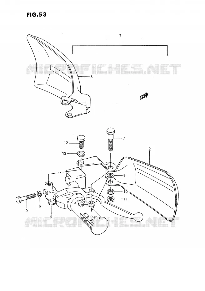 PROTEGES MAINS (OPTIONNEL) Suzuki QUAD 300 KINGQUAD 1995  LT-F4WDXS(E3)