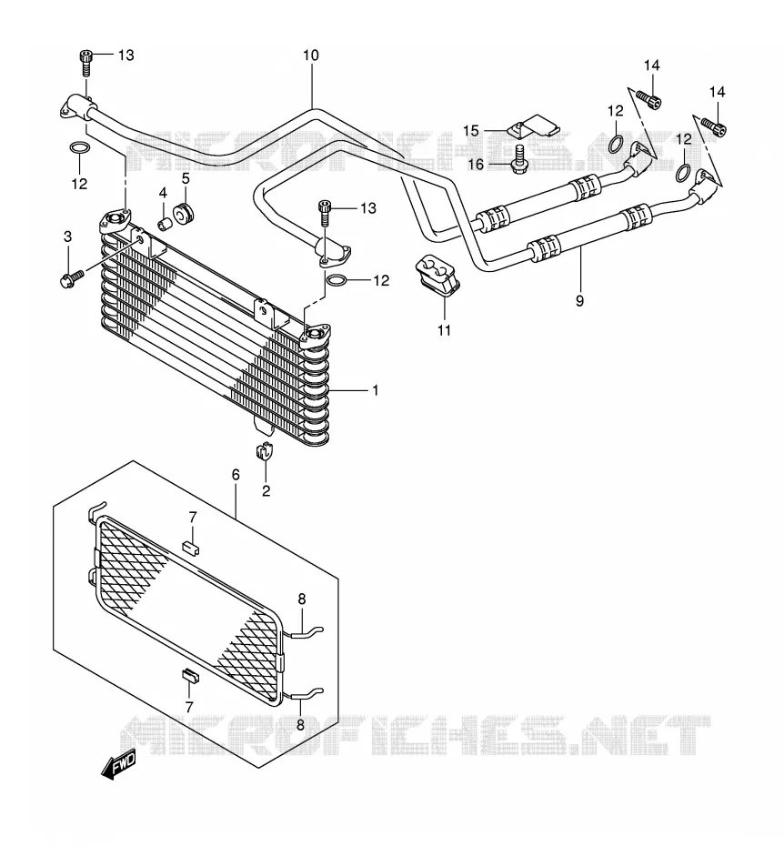 RADIATEUR D'HUILE Suzuki QUAD 400 EIGER 2004  LT-F400FK4(P3/P28)