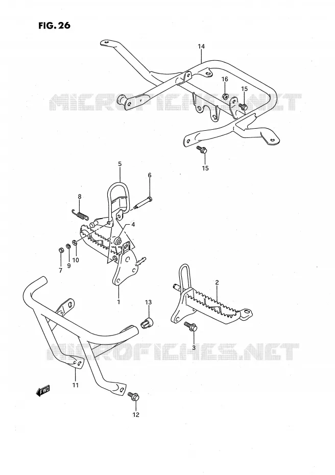 REPOSE PIED Suzuki QUAD 160 OZARK 1995  LT-F160S(P28)
