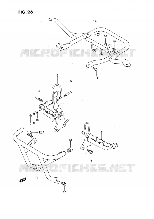 REPOSE PIED Suzuki QUAD 160 OZARK 1996  LT-F160T(P3)