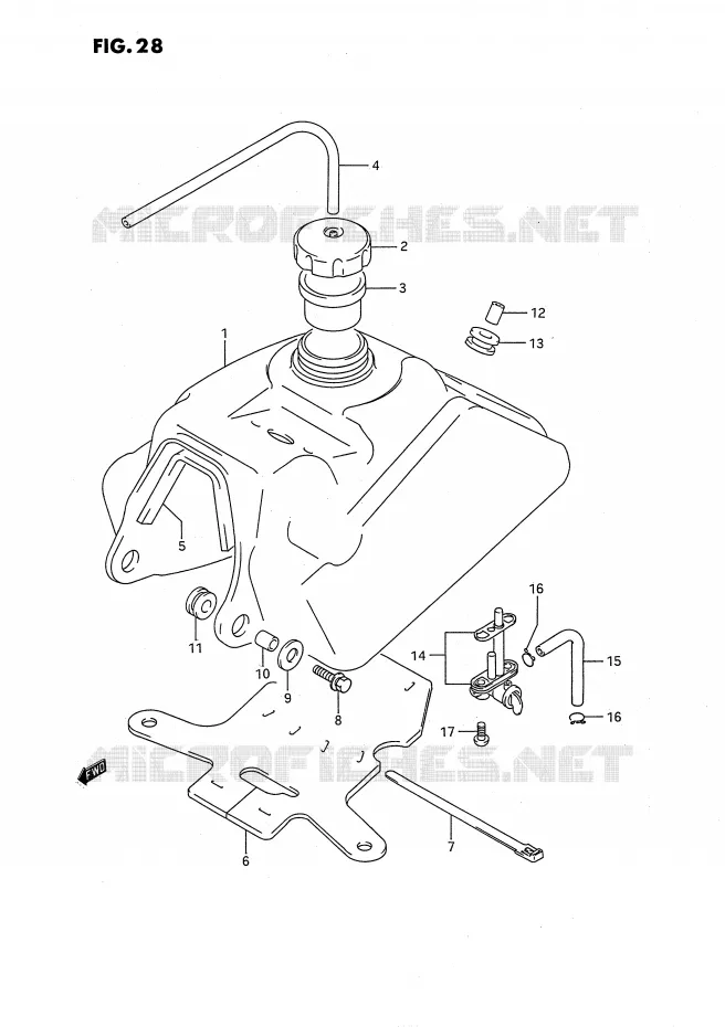 RESERVOIR D'ESSENCE Suzuki QUAD 160 OZARK 1990  LT-F160L(P2)