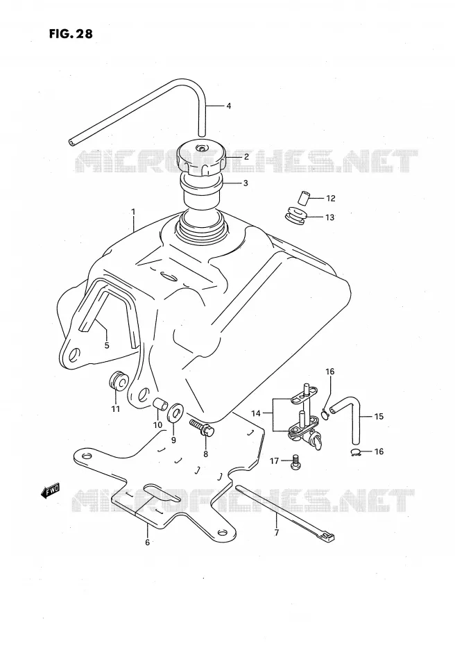 RESERVOIR D'ESSENCE Suzuki QUAD 160 OZARK 1996  LT-F160T(P28)