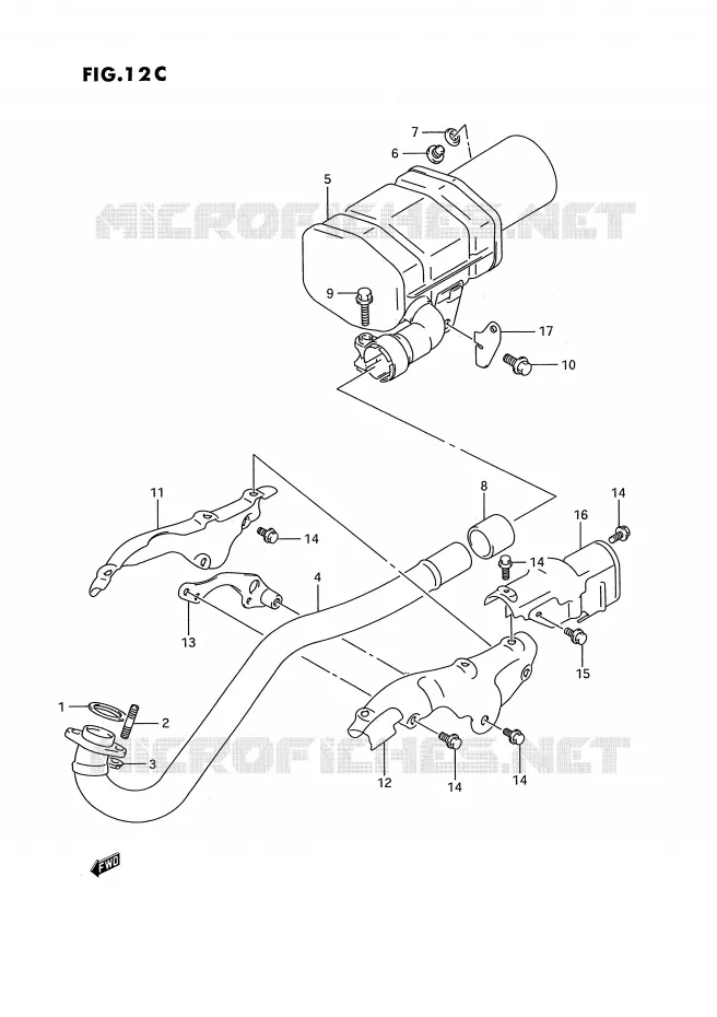SILENCIEUX (MODELE M/N/P/R/S) Suzuki QUAD 250 KINGQUAD 1994  LT-F4WDR(E2)