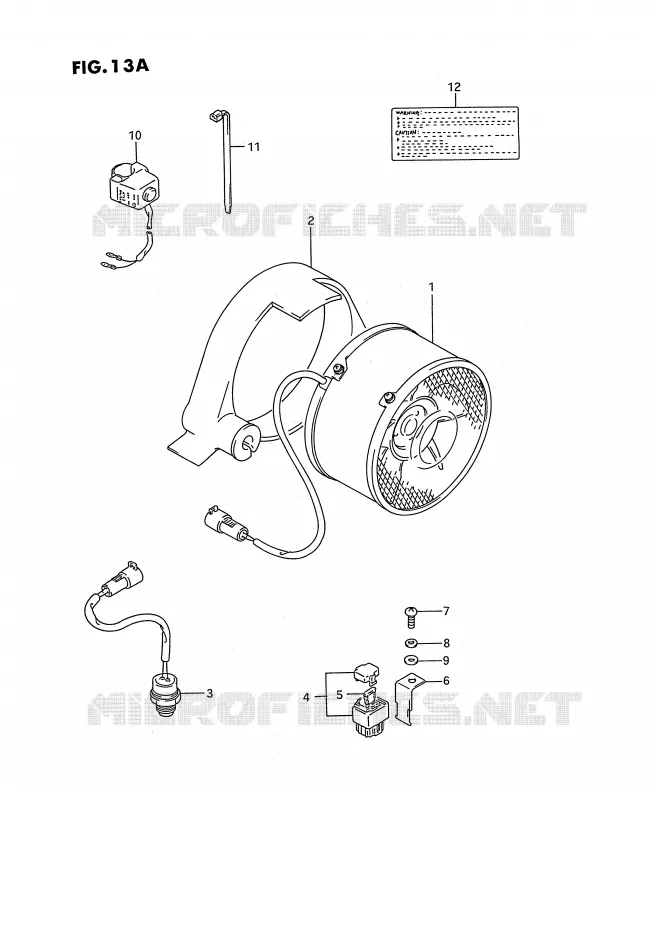 VENTILATEUR (MODEL K/L/M/N/P/R/S E17,MODEL M/N/P/R/S E24) Suzuki QUAD 250 KINGQUAD 1988  LT-F4WDJ(E2)