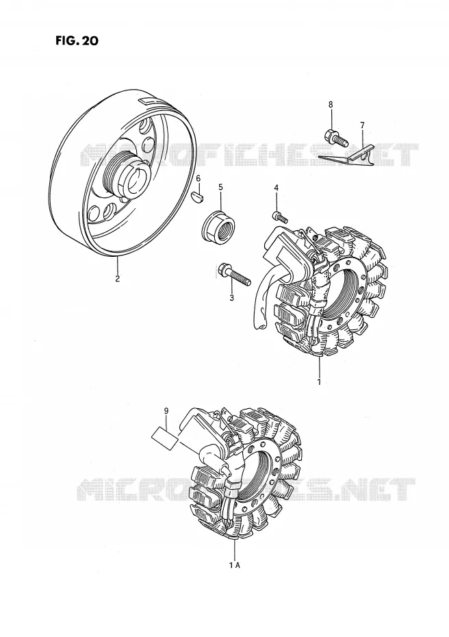 ALLUMAGE ROTOR - STATOR Suzuki QUAD 250 OZARK 1995  LT-F250S(E2)