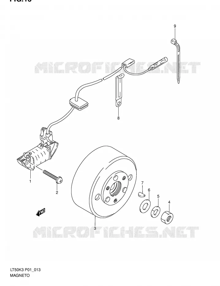 ALLUMAGE ROTOR - STATOR Suzuki QUAD 50 MINIQUAD-SPORT 2004  LT50K4(P1)