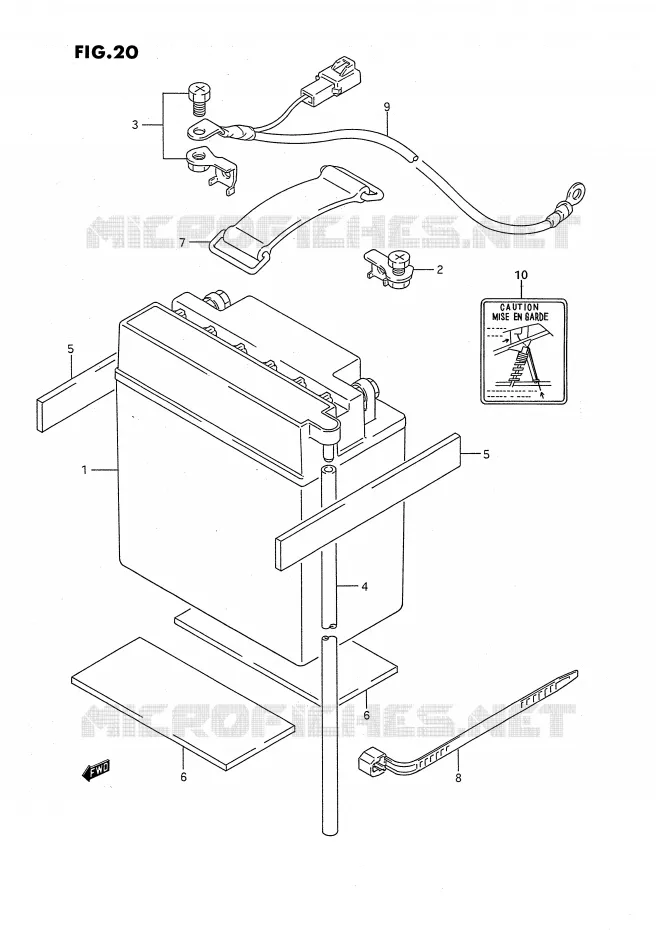 BATTERIE Suzuki QUAD 160 OZARK 1990  LT-F160L(P3)