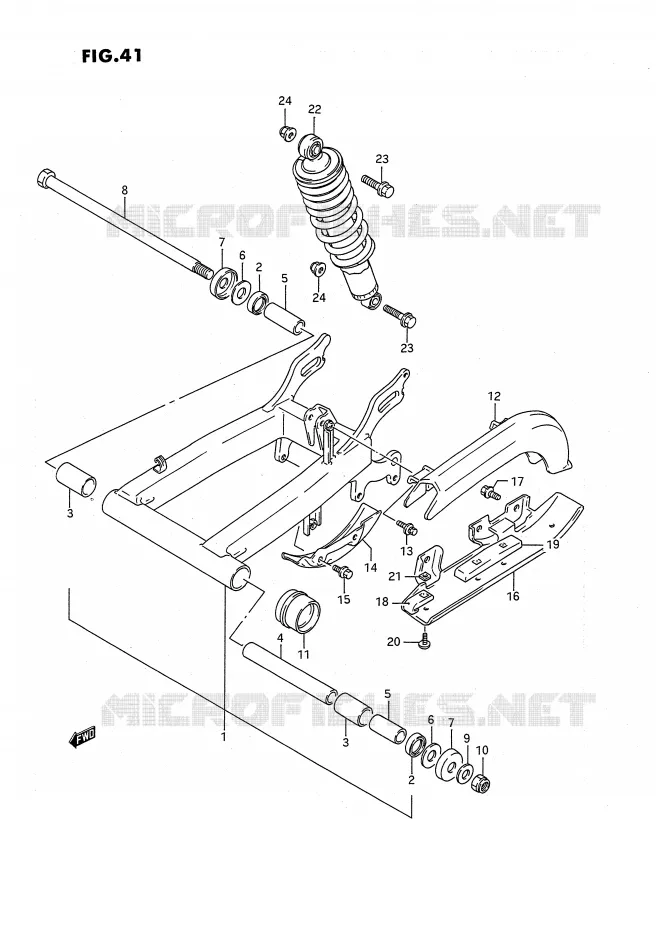 BRAS OSCILLANT ARRIERE Suzuki QUAD 160 OZARK 1994  LT-F160R(P3)