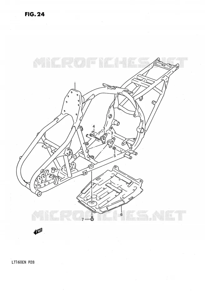 CADRE Suzuki QUAD 160 QUADRUNNER 1992  LT160EN(P28)