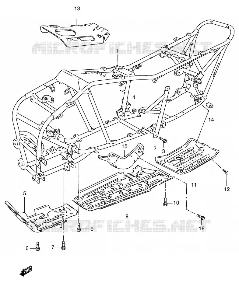 CADRE Suzuki QUAD 250 KINGQUAD 1997  LT-F4WDV(E28)
