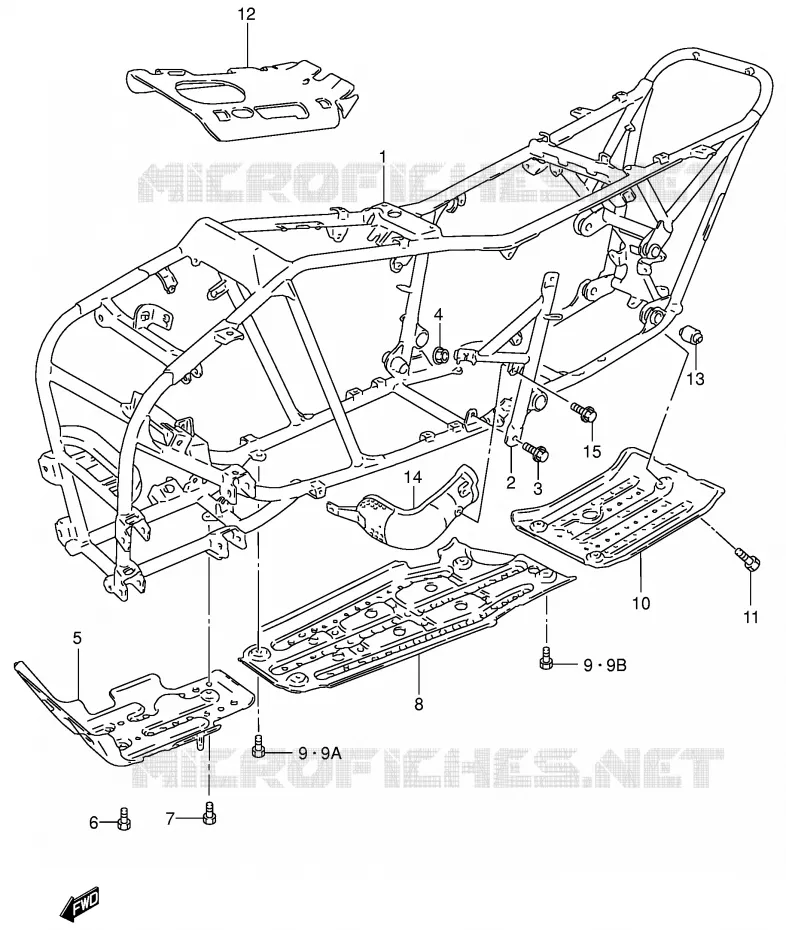 CADRE Suzuki QUAD 300 KINGQUAD 2001  LT-F300FK1(E3/E28)