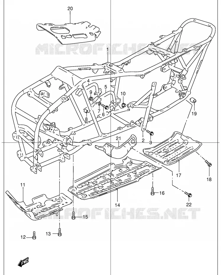 CADRE Suzuki QUAD 300 KINGQUAD 2004  LT-F300FK4(E24)