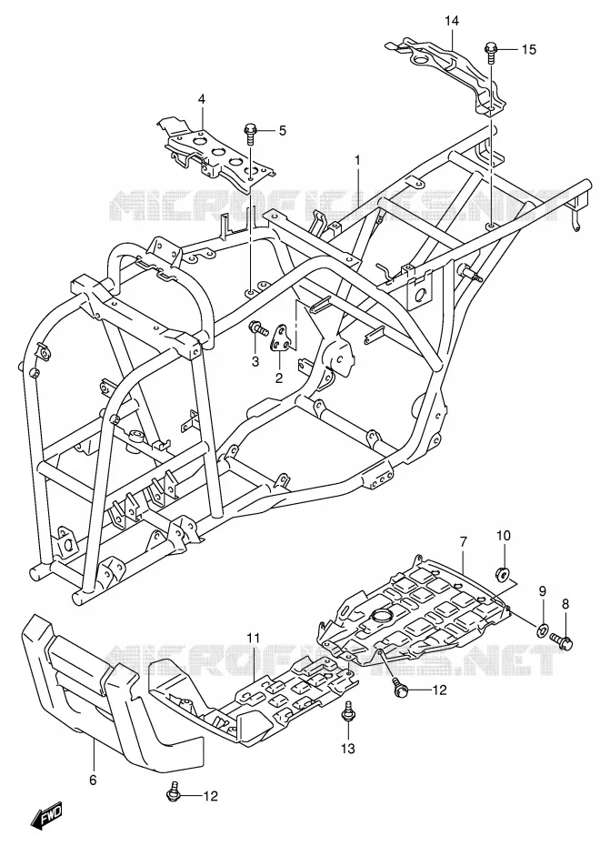 CADRE Suzuki QUAD 400 EIGER 2003  LT-F400K3(P24)
