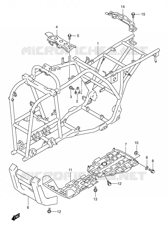 CADRE Suzuki QUAD 400 EIGER 2005  LT-F400FK5(P3/P28)