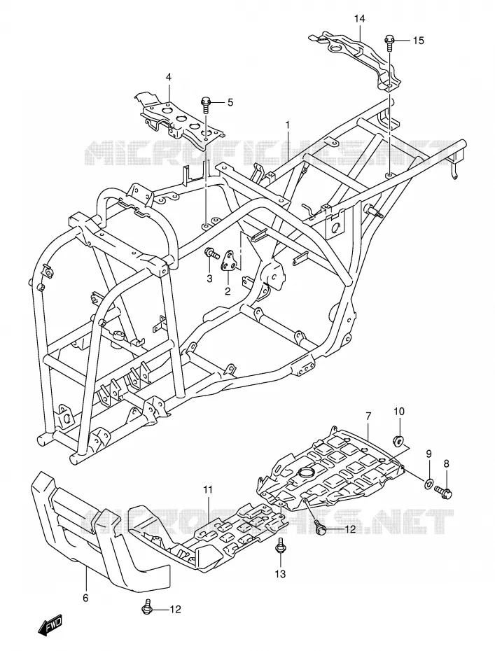CADRE Suzuki QUAD 400 EIGER 2007  LT-A400FK7(P3/P28)