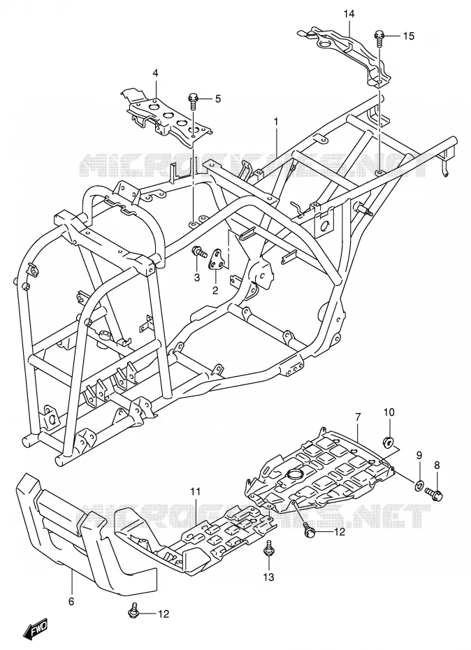 CADRE Suzuki QUAD 400 EIGER 2007  LT-F400FK7(P24)