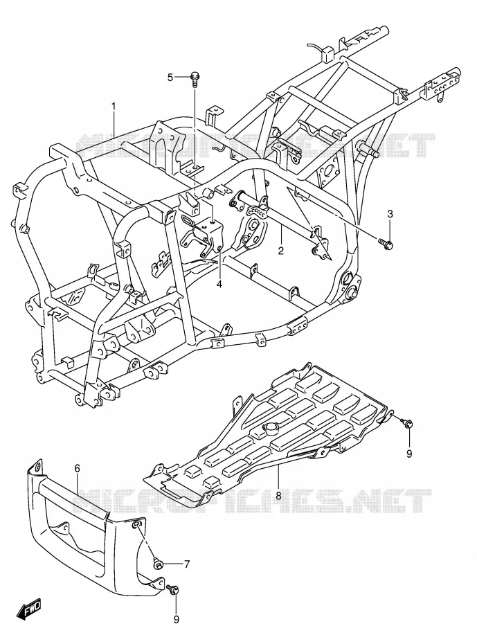CADRE Suzuki QUAD 500 VINSON 2004  LT-A500FK4(P24)