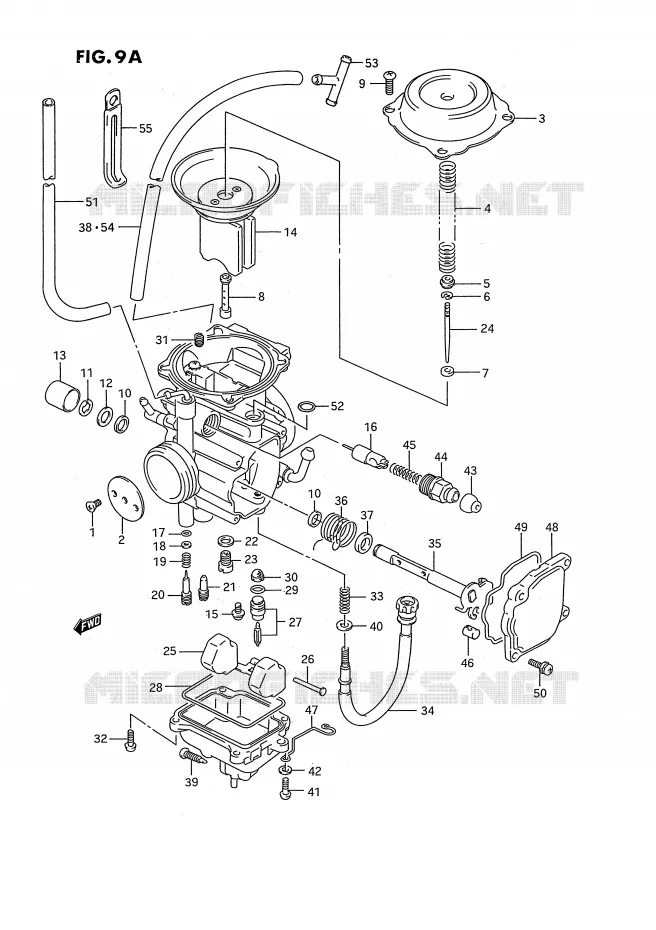 CARBURATEUR (MODELE L/M/N/P/R/S) Suzuki QUAD 250 KINGQUAD 1990  LT-F4WDL(E2)