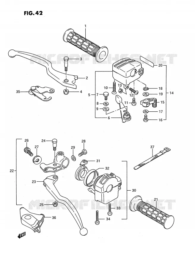 COMMODOS (MODELE H/J/K/L/M/N/P/R E17,E24) Suzuki QUAD 250 KINGQUAD 1994  LT-F4WDR(E2)