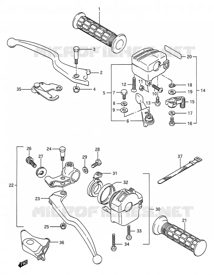 COMMODOS (MODELE H/J/K/L/M/N/P) Suzuki QUAD 250 KINGQUAD 1991  LT-F4WDM(E28)