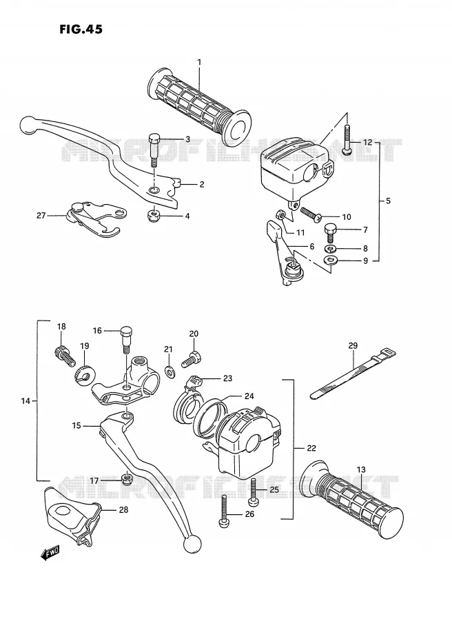 COMMODOS (MODELE M/N/P/R E2) Suzuki QUAD 300 KINGQUAD 1995  LT-F4WDXS(E2)