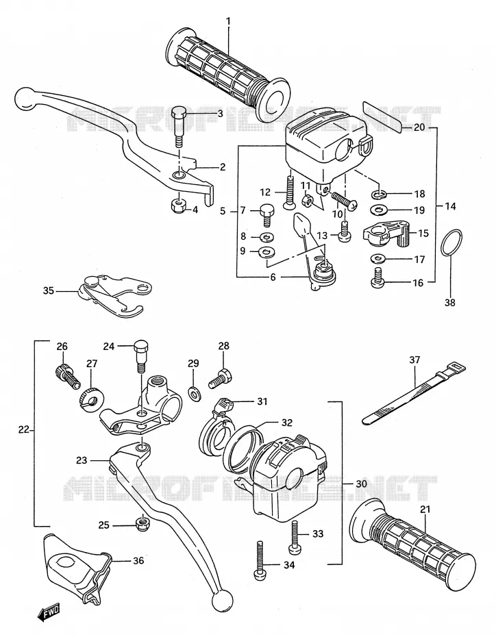COMMODOS (MODELE R/S) Suzuki QUAD 250 KINGQUAD 1990  LT-F4WDL(E28)
