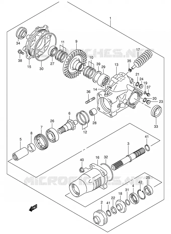 COUPLE CONIQUE (REAR)(MODELE K3) Suzuki QUAD 400 EIGER 2003  LT-A400FK3(P24)