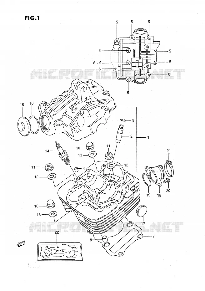 CULASSE Suzuki QUAD 160 OZARK 1996  LT-F160T(P28)