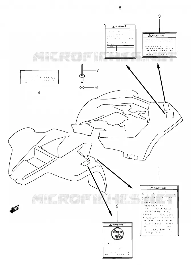 ETIQUETTE (MODELE X/Y) Suzuki QUAD 80 QUADSPORT 2000  LT80Y(P3/P28)