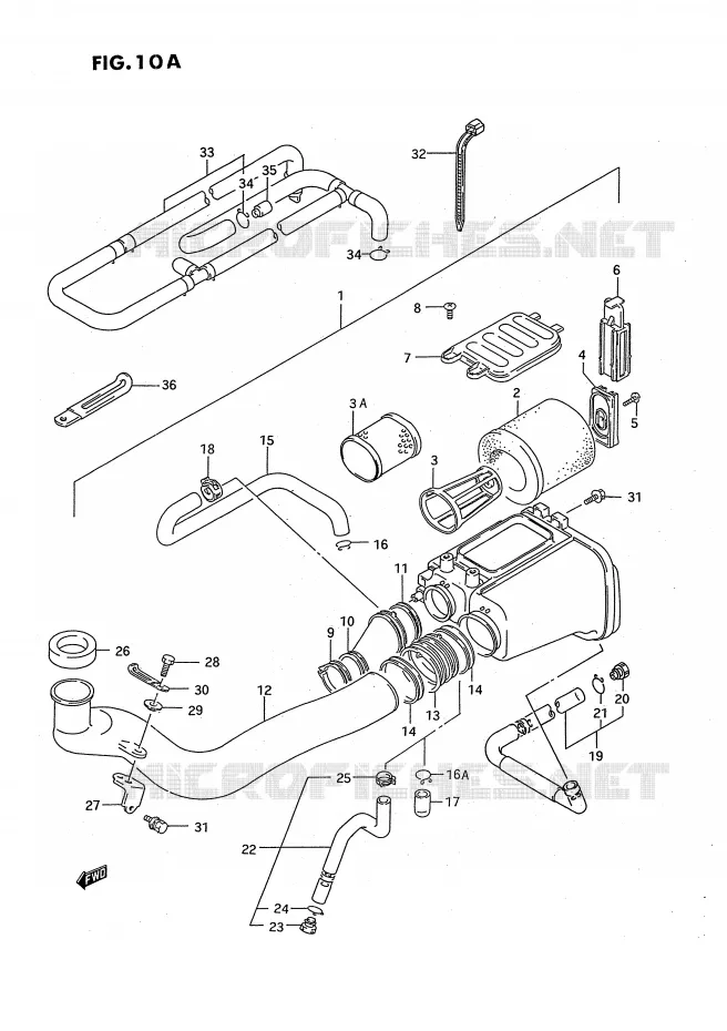 FILTRE A AIR (MODELE M/N/P/R/S/T) Suzuki QUAD 250 OZARK 1994  LT-F250R(E3)