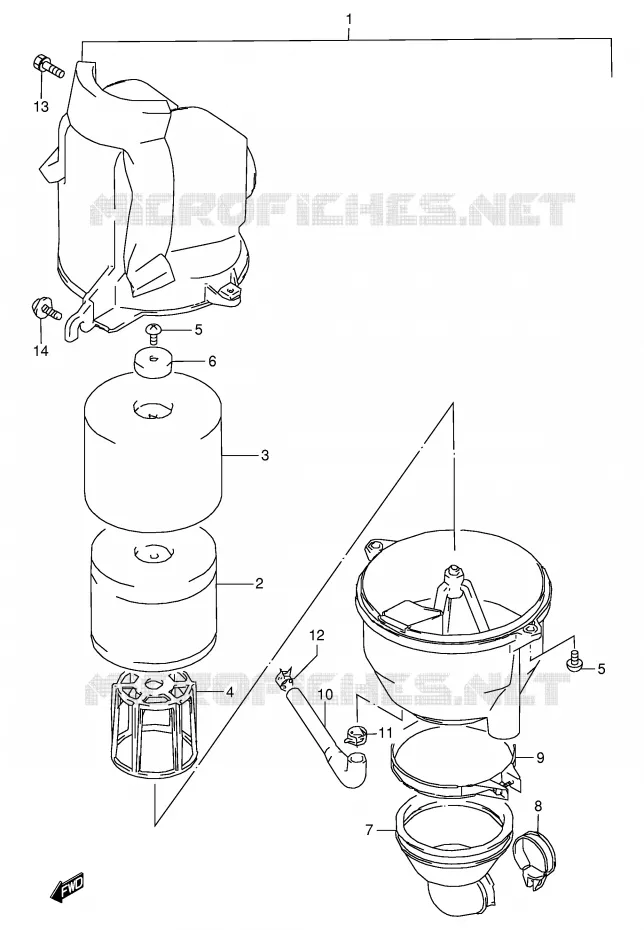 FILTRE A AIR Suzuki QUAD 80 QUADSPORT 2000  LT80Y(P3/P28)