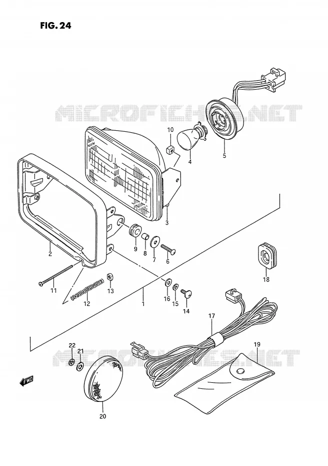 PHARE Suzuki QUAD 250 OZARK 1989  LT-F250K(E28)