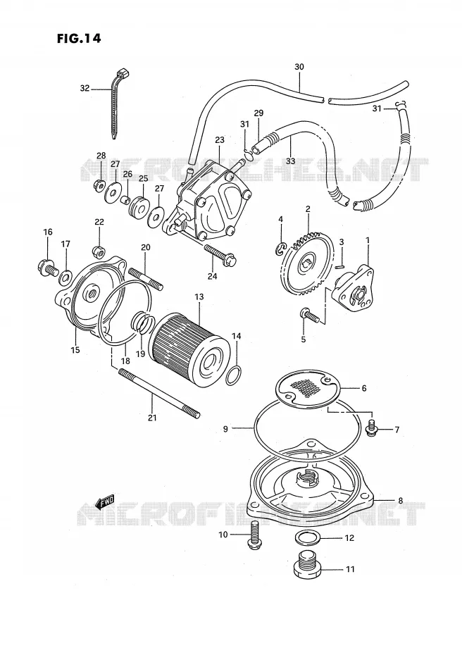 POMPE A HUILE - POMPE A ESSENCE Suzuki QUAD 300 KINGQUAD 1994  LT-F4WDXR(E3)
