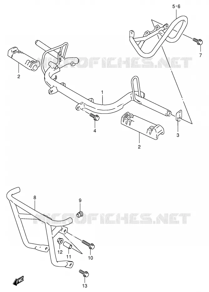 REPOSE PIED (MODELE K2/K3/K4/K5/K6 P3) Suzuki QUAD 80 QUADSPORT 2005  LT80K5(P3/P28)