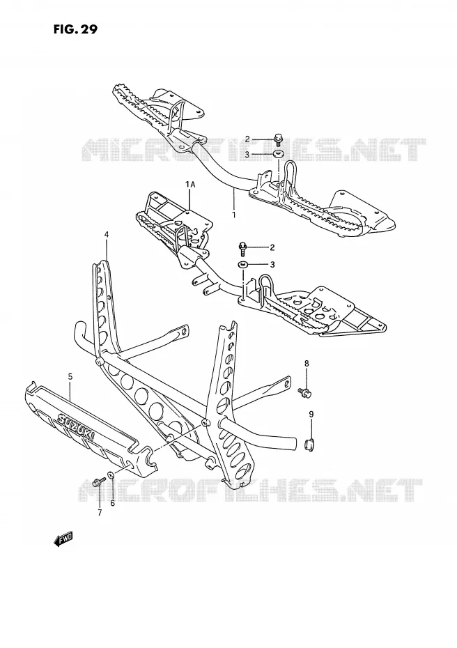 REPOSE PIED Suzuki QUAD 250 OZARK 1988  LT-F250J(E28)