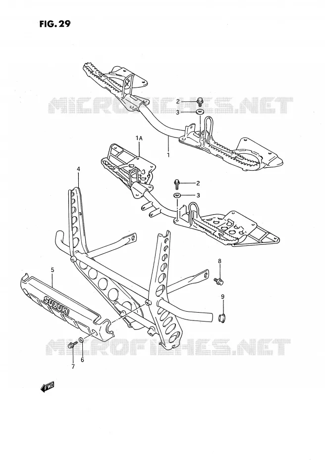 REPOSE PIED Suzuki QUAD 250 OZARK 1989  LT-F250K(E3)