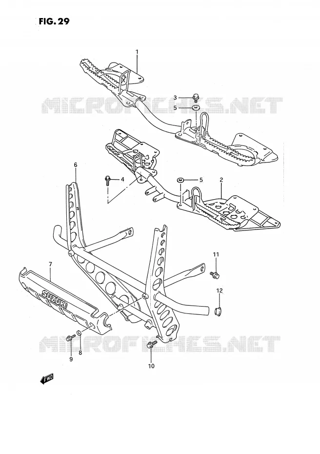 REPOSE PIED Suzuki QUAD 250 OZARK 1994  LT-F250R(E2)