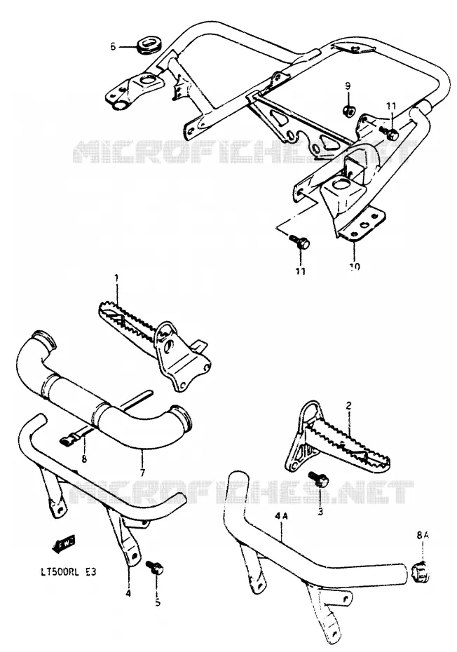 REPOSE PIED Suzuki QUAD 500 QUADRACER 1988  LT500RJ(H/J/K/L)