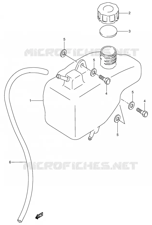 RESERVOIR D'HUILE Suzuki QUAD 80 QUADSPORT 1999  LT80X(P3/P28)