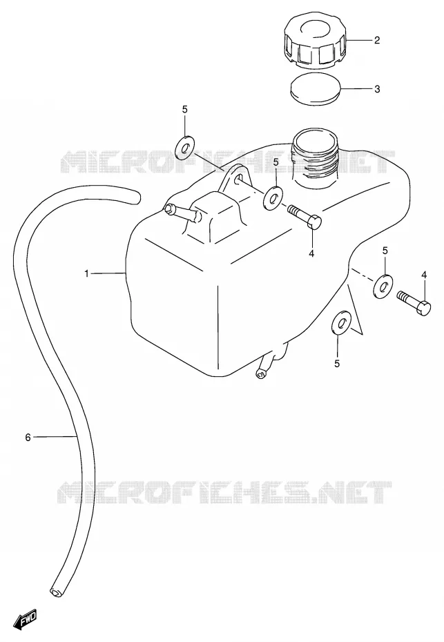 RESERVOIR D'HUILE Suzuki QUAD 80 QUADSPORT 2005  LT80K5(P3/P28)