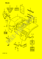 GARDE BOUE ARRIERE (MODELE H/J/K/L) pour Suzuki QUADSPORT 230 1989
