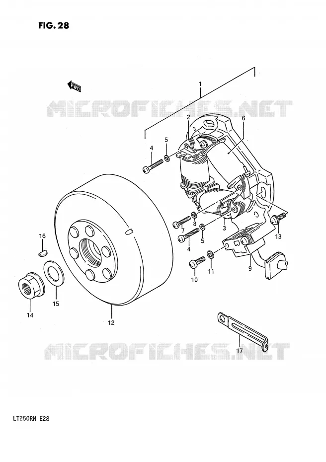 ALLUMAGE ROTOR - STATOR (MODELE H/J/K/L/M/N) Suzuki QUAD 250 QUADRACER 1987  LT250RH(E28)